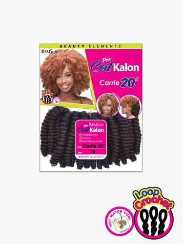 CARRIE (s) Coil Kalan 20 Inch Realistic Beauty Element Crochet Braid - Bijoux 