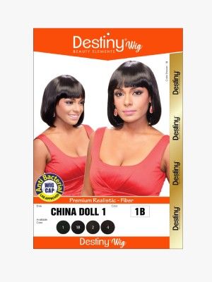 China Doll 1 Destiny Premium Realistic Fiber Full Wig - Beauty Elements