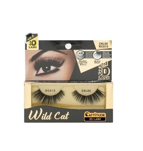 WC010 Chloe Wild Cat Eye 3D Lash Ebin New York