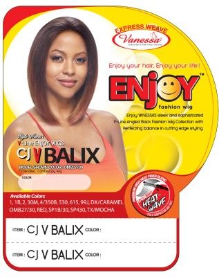 CJ V Balix Synthetic Hair Fashion Wig By Enjoy - Vanessa