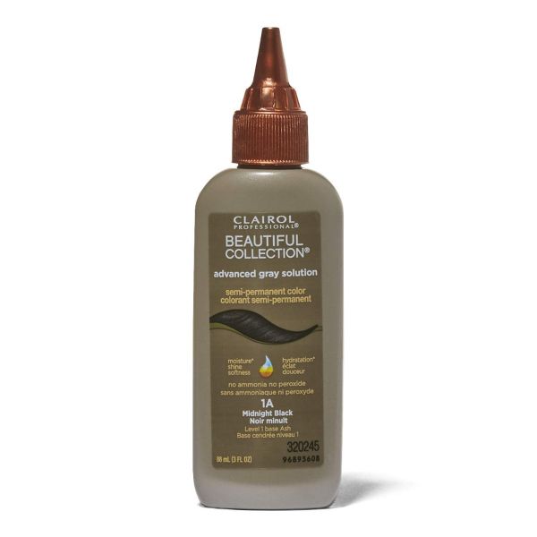 clairol advanced gray solution, clairol hair color, clairol advanced gray solution Midnight Black, clairol advanced gray solution 1A, onebeautyworld.com, Clairol, Professional, Beautiful, Collection, Advanced, Gray, Solution, midnight, black, 1A,
