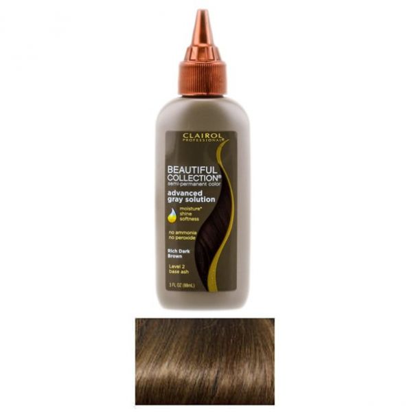 clairol advanced gray solution, clairol hair color, clairol advanced gray solution Rich Dark Brown, clairol advanced gray solution 2A, onebeautyworld.com, Clairol, Professional, Beautiful, Collection, Advanced, Gray, Solution, rich, dark, brown, 2A,