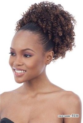 COILY DOLL LARGE By Mayde Beauty Synthetic Drawstring Ponytail