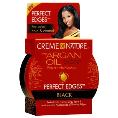 Creme of Nature with Argan Oil Perfect Edges Black Hair Gel, 2.25 Oz, creme of nature perfect edges extra hold, best black edge control, creme of nature perfect edges black , creme of nature black edge control , OneBeautyWorld.com, 