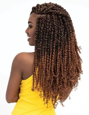 Curly Feathered Passion Twist 20 Inch NalaTress Crochet Braid By Janet Collection
