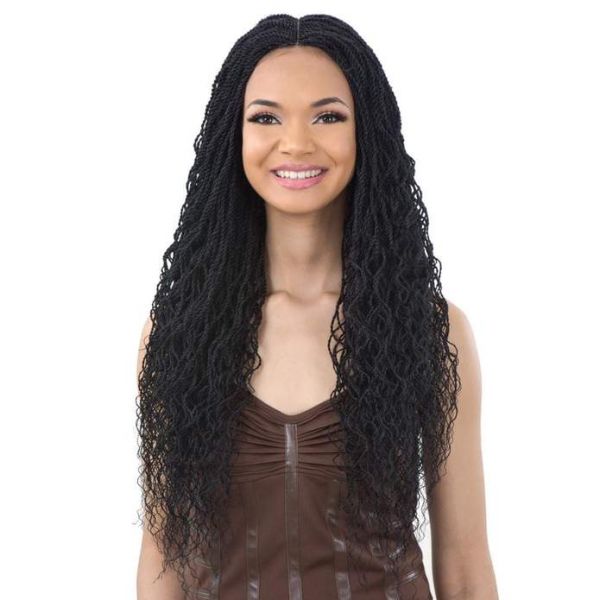 Curly Million Twist Freetress Equal Braided Lace Wig