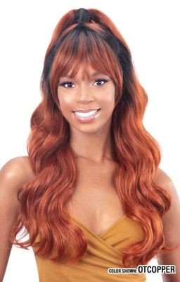 Cutie Half-Up Synthetic HD Lace Front Wig Model Model