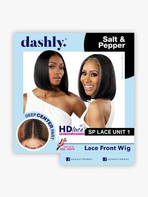 Dashly Lace Unit 1 Salt And Pepper HD Lace Front Wig Sensationnel