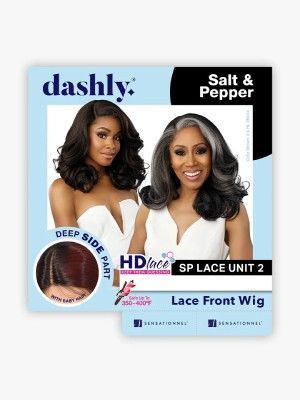Dashly Lace Unit 2 Salt And Pepper HD Lace Front Wig Sensationnel
