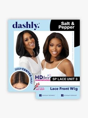 Dashly Lace Unit 3 Salt And Pepper HD Lace Front Wig Sensationnel