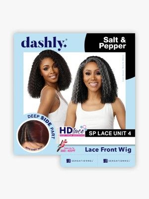 Dashly Lace Unit 4 Salt And Pepper HD Lace Front Wig Sensationnel
