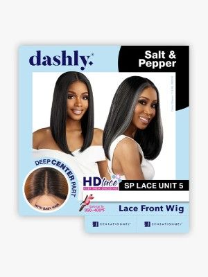 Dashly Lace Unit 5 Salt And Pepper HD Lace Front Wig Sensationnel