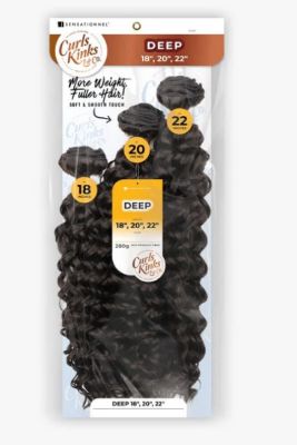 Deep 18 20 22 Curls Kinks N Co Multi Pack Weave Sensationnel