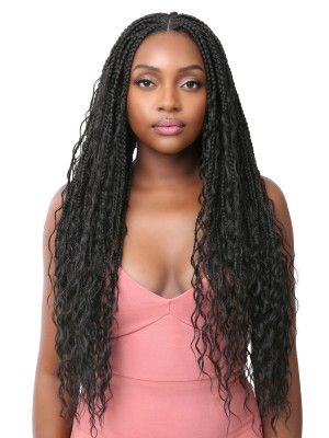 Bouncy braided wig, frontal lace wig, long curly braids wig by hairxecu -  ANKA