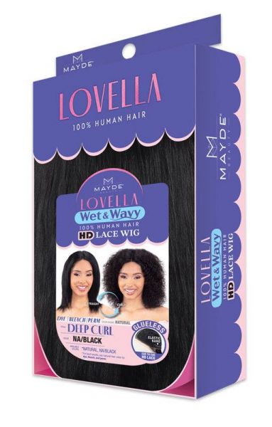 Deep Curl Wet N Wavy Lovella 100 Human Hair Lace Wig Mayde Beauty