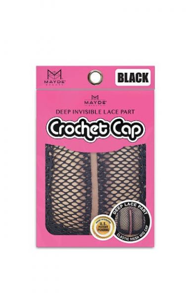 Deep Invisible Lace Part Crochet Cap by Mayde Beauty