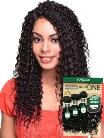Deep Soprano HH Brazilian Hair Bundle With 4x4 Lace Closure - Beauty Element