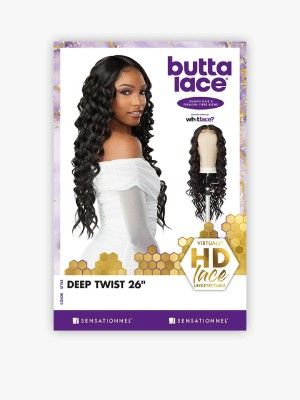 Deep Twist 26 Butta Lace Human Hair Blend Wig Sensationnel