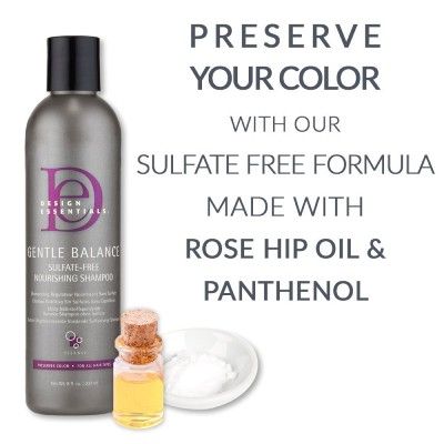 Design Essentials Gentle Balance Sulfate-Free Nourishing Shampoo, 8 oz