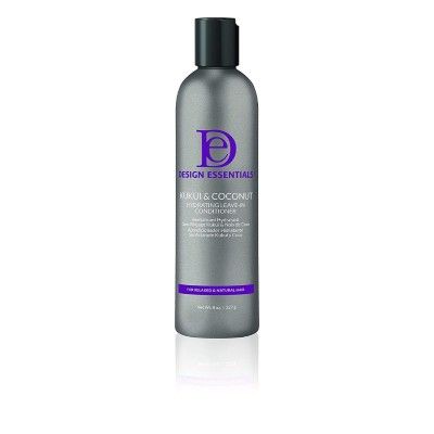 Design Essentials Natural Kukui & Coconut Hydrating Leave-In Conditioner For Relaxed And Natural Hair, 8 oz