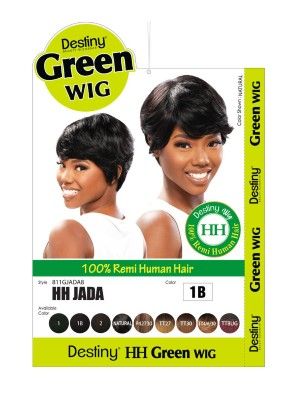 Destiny HH Jada 100 Human Hair Green Wig Beauty Elements