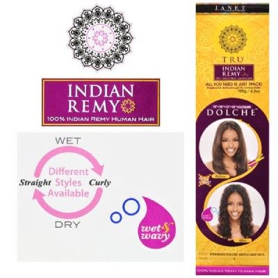 Dolche Ripple Deep 5Pcs Indian Remy Human Hair Weave by Janet Collection