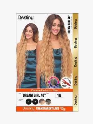 Dream Girl 40 Inch Destiny Premium Realistic Fiber Transparent Lace Front Wig - Beauty Elements