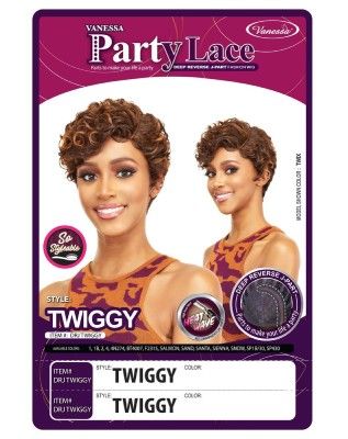 DRJ Twiggy Synthetic Hair Lace Front Wig Party Lace Vanessa
