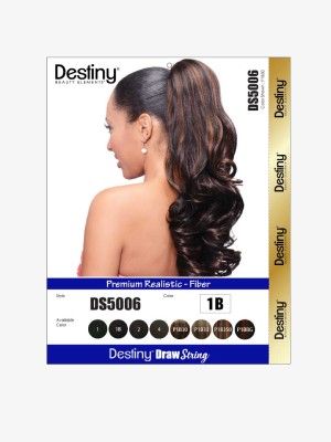 DS 5006 Destiny Premium Realistic Fiber Drawstring Hair Bun - Beauty Elements