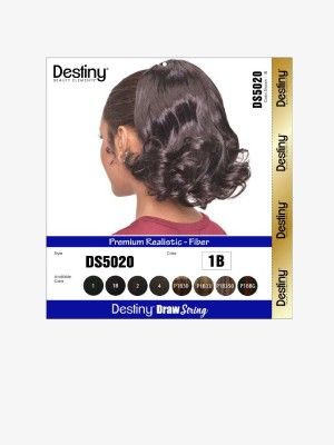 DS 5020 Destiny Premium Realistic Fiber Drawstring Hair Bun - Beauty Elements