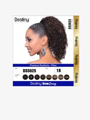DS 5025 Destiny Premium Realistic Fiber Drawstring Hair Bun - Beauty Elements