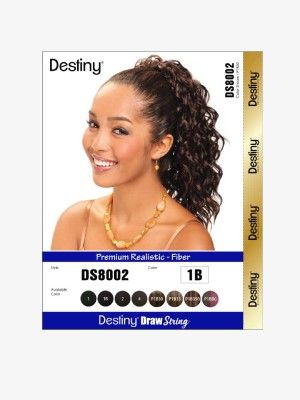 DS 8002 Destiny Premium Realistic Fiber Drawstring Hair Bun - Beauty Elements