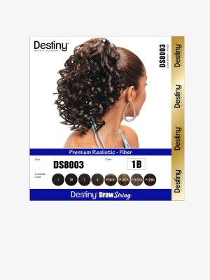 DS 8003 Destiny Premium Realistic Fiber Drawstring Hair Bun - Beauty Elements