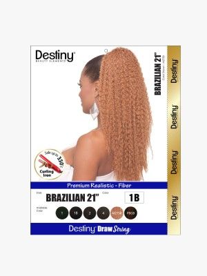 Brazilian 21 Inch Destiny Premium Realistic Fiber Drawstring Hair Bun - Beauty Elements