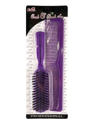 Eden 819 Professional Plastic 9 Brush n Comb Set 10 Dz Cs Dz