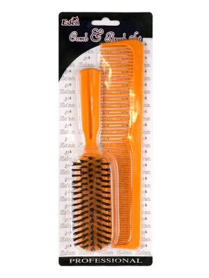 Eden 819 Professional Plastic 9 Brush n Comb Set 10 Dz Cs Dz
