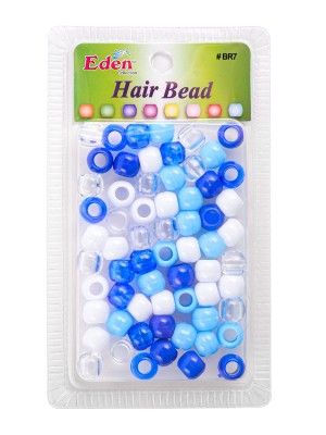 eden collection hair bead, b7 hair bead, blue mix hair bead, big round hair bead, eden big rounf hair bead, onebeautyworld, Eden, Collection, B7, Blue, Mix, Round, Hair, Bead