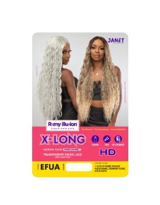 EUFA Remy Illusion X-Long Human Hair Blend Lace Wig Janet Collection