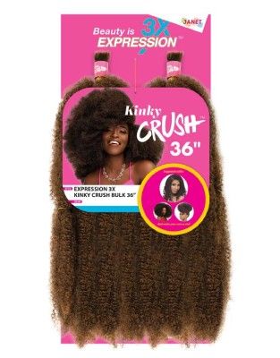 3X Kinky Crush Bulk 36 Inch Braiding Hair By Janet Collection