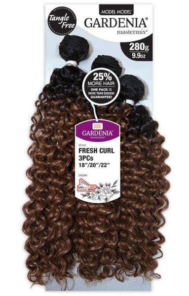 Fresh Curl Gardenia 3pcs Synthetic Hair Weave Model Model