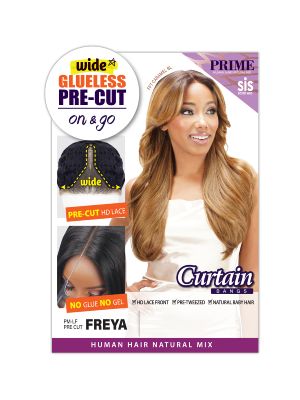 Freya Prime HD Curtain Bangs Human Hair Blend Lace Front Wig Zury Sis