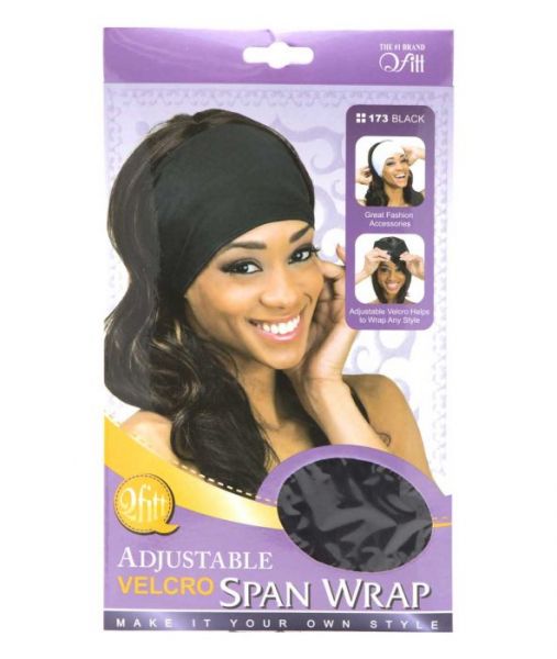Qfitt - Adjustable Velcro Span Wrap #173-black