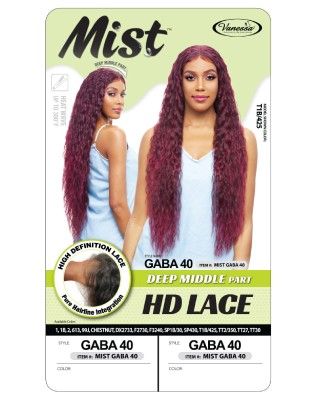 Gaba 40 deep Middle Part HD Lace Front Wig By Mist - Vanessa