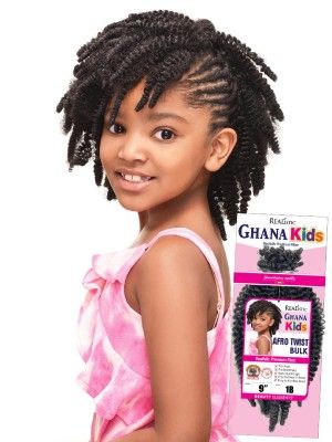 Ghana Kids Afro Twist Bulk 9 Inch Realistic Premium Fiber Beauty Elements Crochet Braid - Bijoux