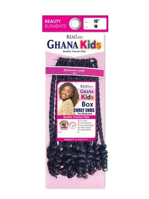 Ghana Kids Box Curly Ends 10 Pre Stretched Crochet Braid Beauty Elements