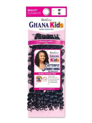 Ghana Kids Butterly Curly Ends 10 Pre Stretched Crochet Braid Beauty Elements