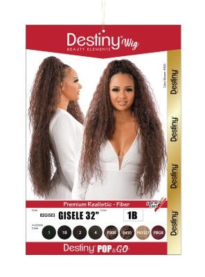 Gisele 32 Premium Realistic Fiber Destiny Pop Go Full Wig Beauty Elements