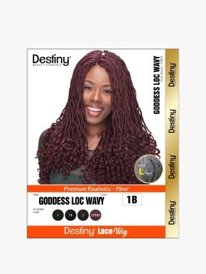 Goddess Loc Wavy 18 Inch Destiny Premium Realistic Lace Front Wig - Beauty Element