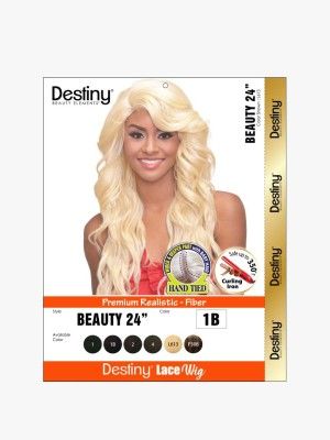 Beauty 24 Inch Destiny Premium Realistic Fiber Lace Front Wig - Beauty Elements