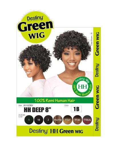 HH Deep 8 Destiny 100% Remi Human Hair Full Wig Beauty Elements